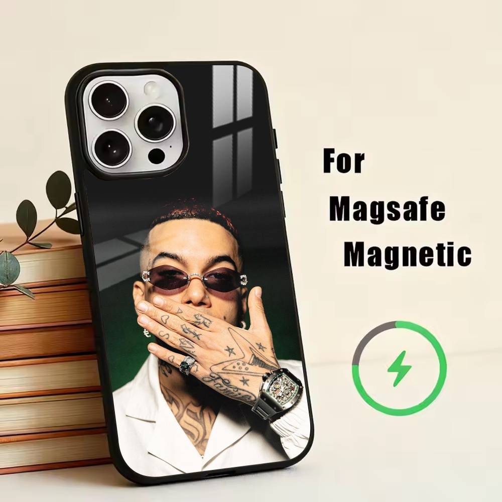 Singer Sfera E-Ebbasta  Phone Case For iPhone17,16,15,14,13,12,11 Plus,Pro Magnetic For Magsafe Wireless Charging