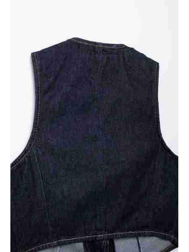 2024 Retro V-Neck Denim Vest & Wide-Leg Pants Set for Women