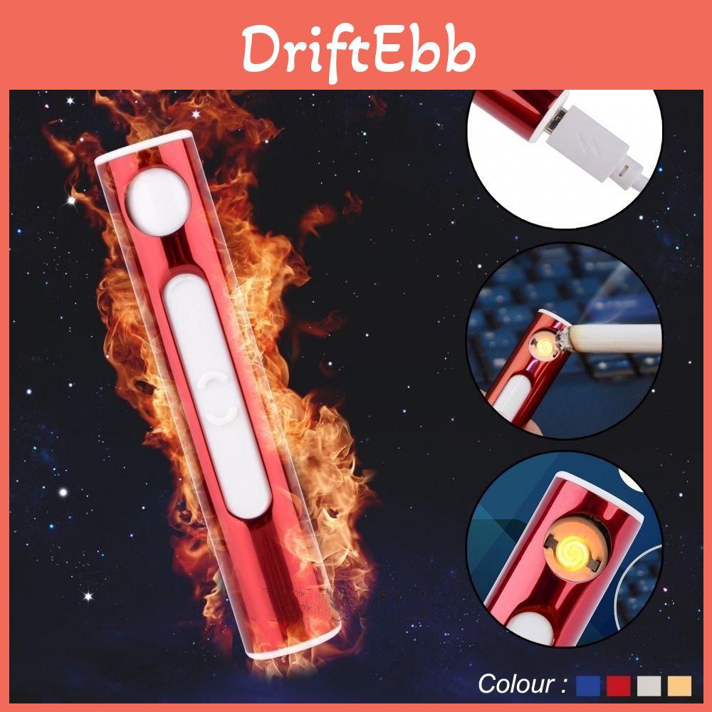 Silver Metal Shell Recharge Usb Lighter Electronic Mini Cigarette Arc Windproof