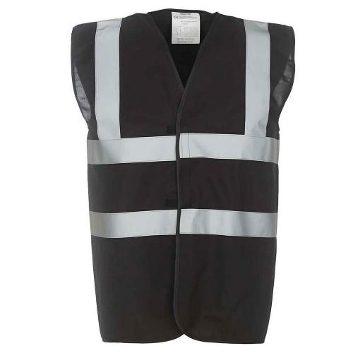 Yoko Mens Band & Brace Hi-Vis Vest L jaune