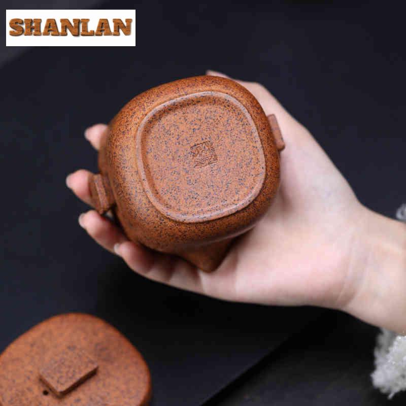 200ml Antique Yixing Purple Clay Teapots Handmade Hand Grab Pot Raw Ore  Wood-fired Porcelain Mud Tea Maker Kettle Zisha Tea Set