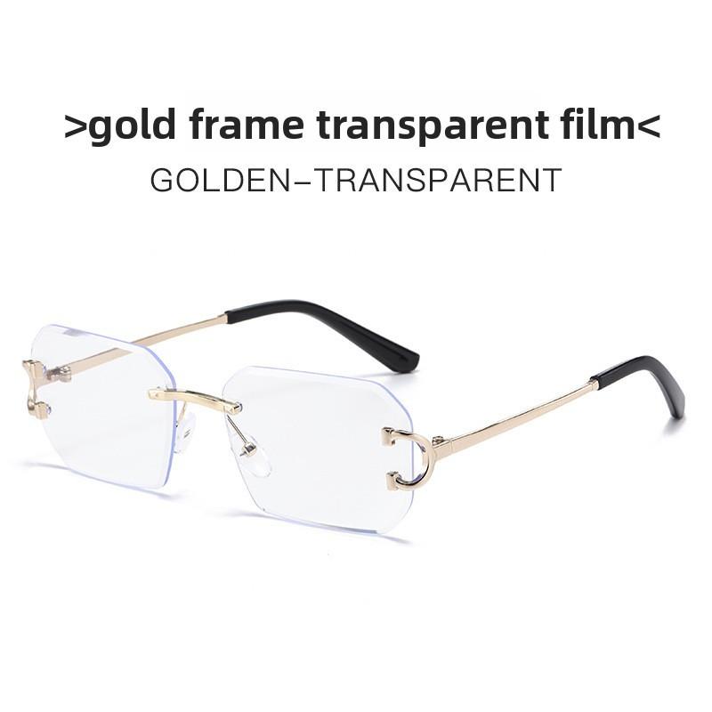 Polygon Frameless Color Changing Sunglasses With Uv400 Protection For Summer Travel