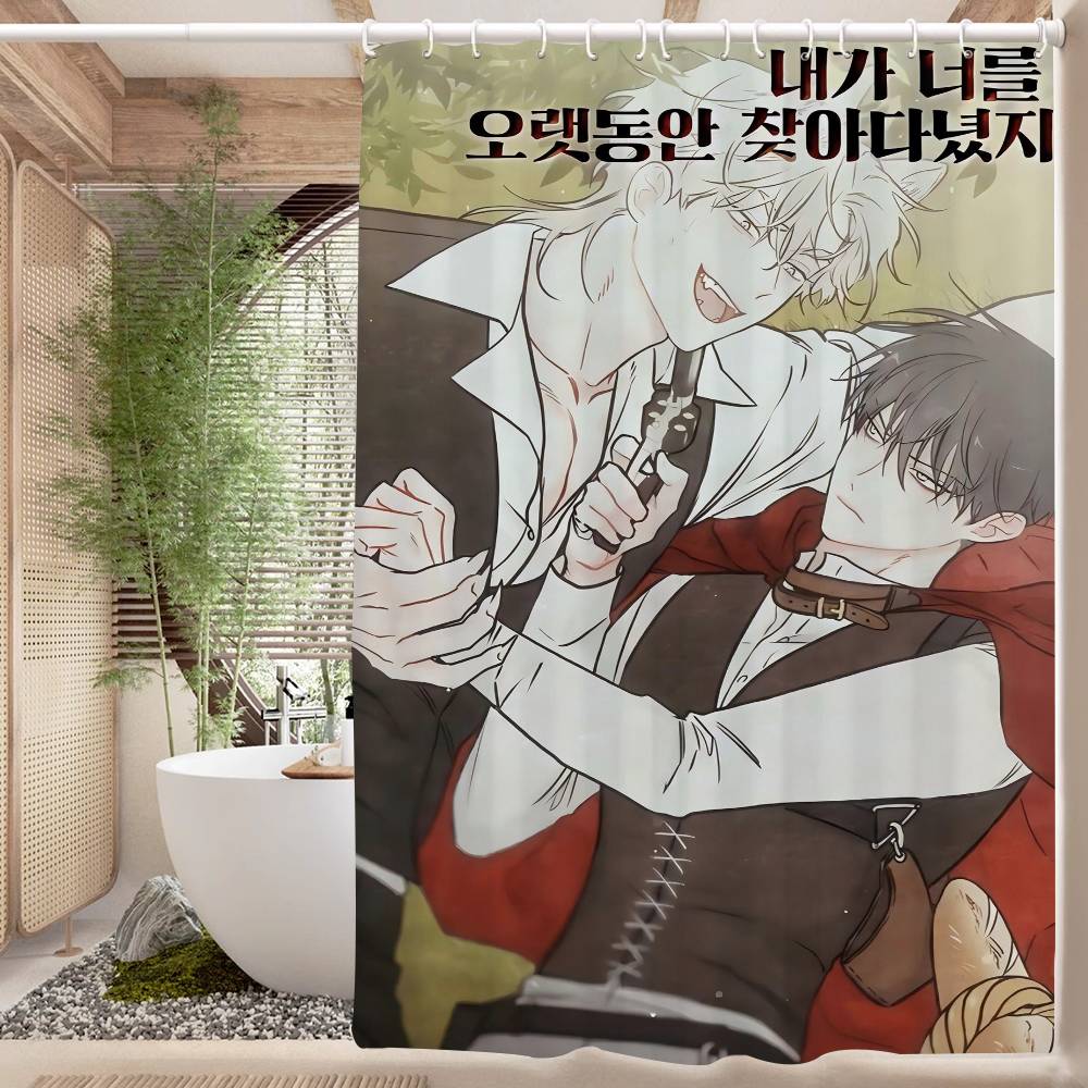 Ebbe in der Dämmerung Anime Duschvorhang - Wasserabweisend und auslaufsicher, Schimmel- und Mehltauresistent für