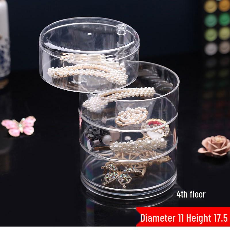 Transparent Multi-Layer Rotating Jewelry & Makeup Storage Organizer