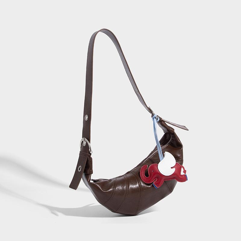 

Сумки Женская Летняя Нишевая Высокой Ценности Сумка-Круассан Модная Повседневная Универсальная Сумка-Круассан Тренд Сумка Кроссбоди На Плечо кофейный