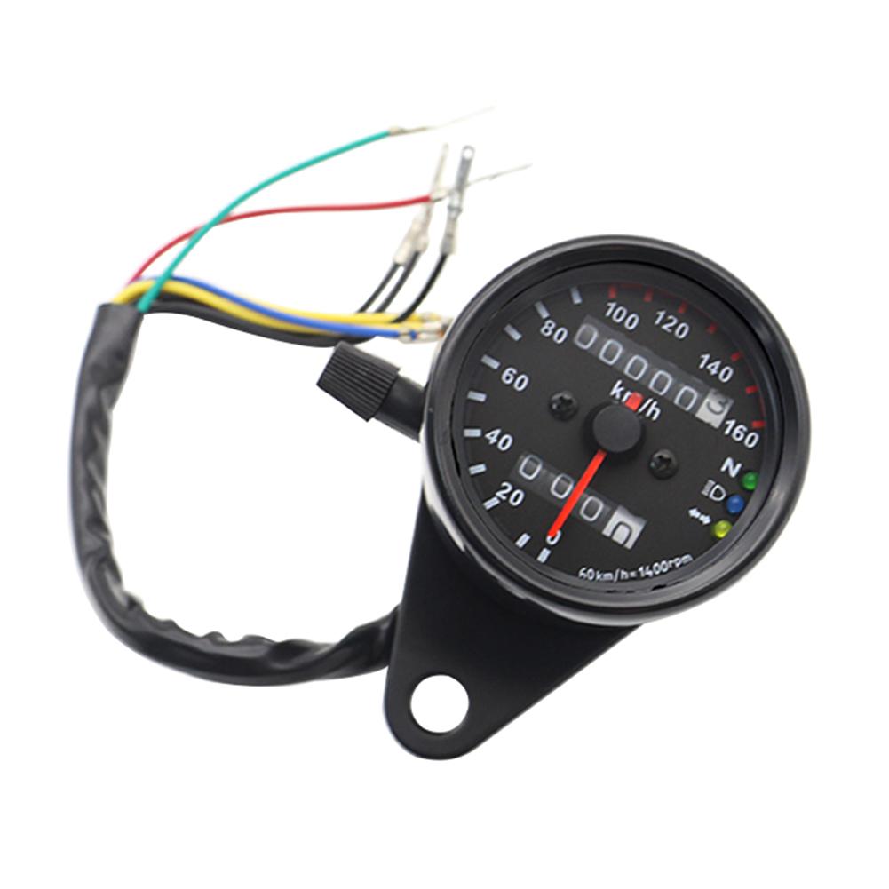 Hot Sale Motorcycle Speedometer Delicate Design Retro 12V Motorcycle Speedometer Odometer with Neutral Gear Headlight Indicator