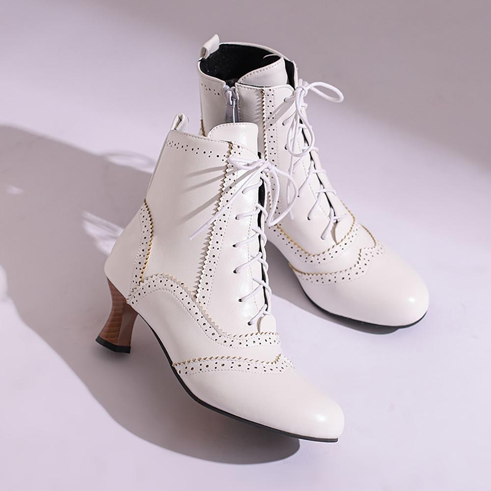 

Белые Красные Женские Ботильоны Высокий Каблук Большой Размер 50 43