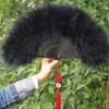 Colorful Handheld Feather Fan Chinese Cosplay Props Fan Show Dance Fan  Home Decoration