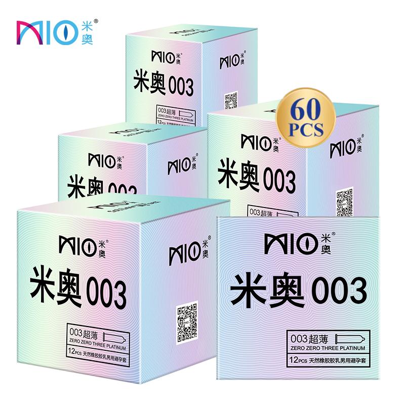 MIO Condoms Ultra Thin Lubricanting Natural Latex Smooth Cock Penis Sleeves Condoms