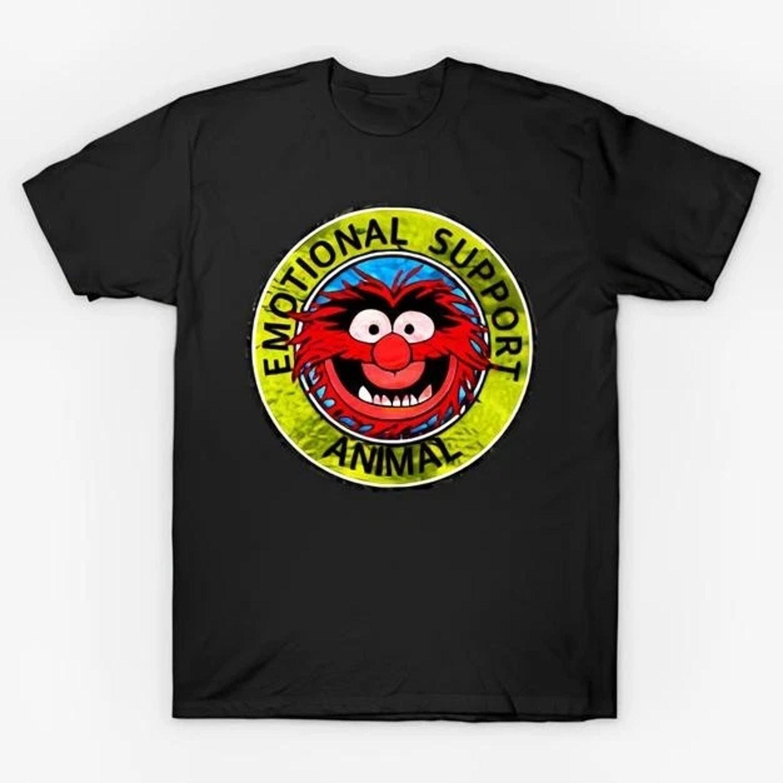 Muppet Emotional Support Animal Graphic Tee Unisex Cotton Funny Gift S разноцветный