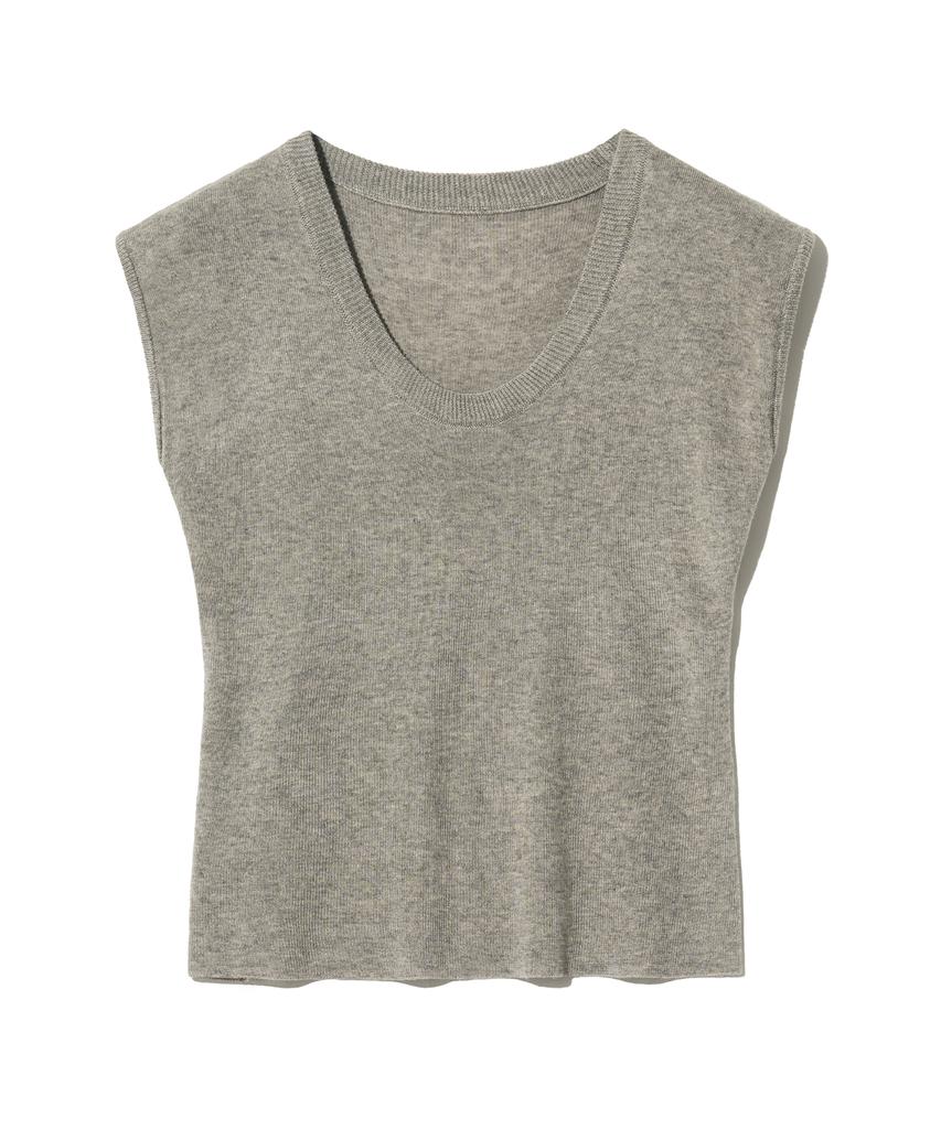 VIVABROWN 85-Vivaj011 U-Neck Soft Knit Short Sleeve 6 Colors