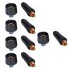 5Set Welding Cable Quick Fitting Rubber Brass European Welding Machine Connector Plug