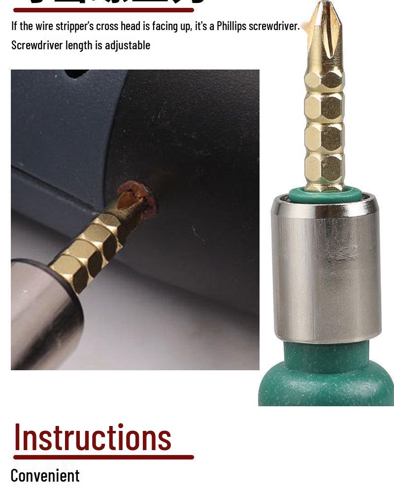 Electrician's Lightweight Portable Wire Stripper Drill for Fast Cable Peeling