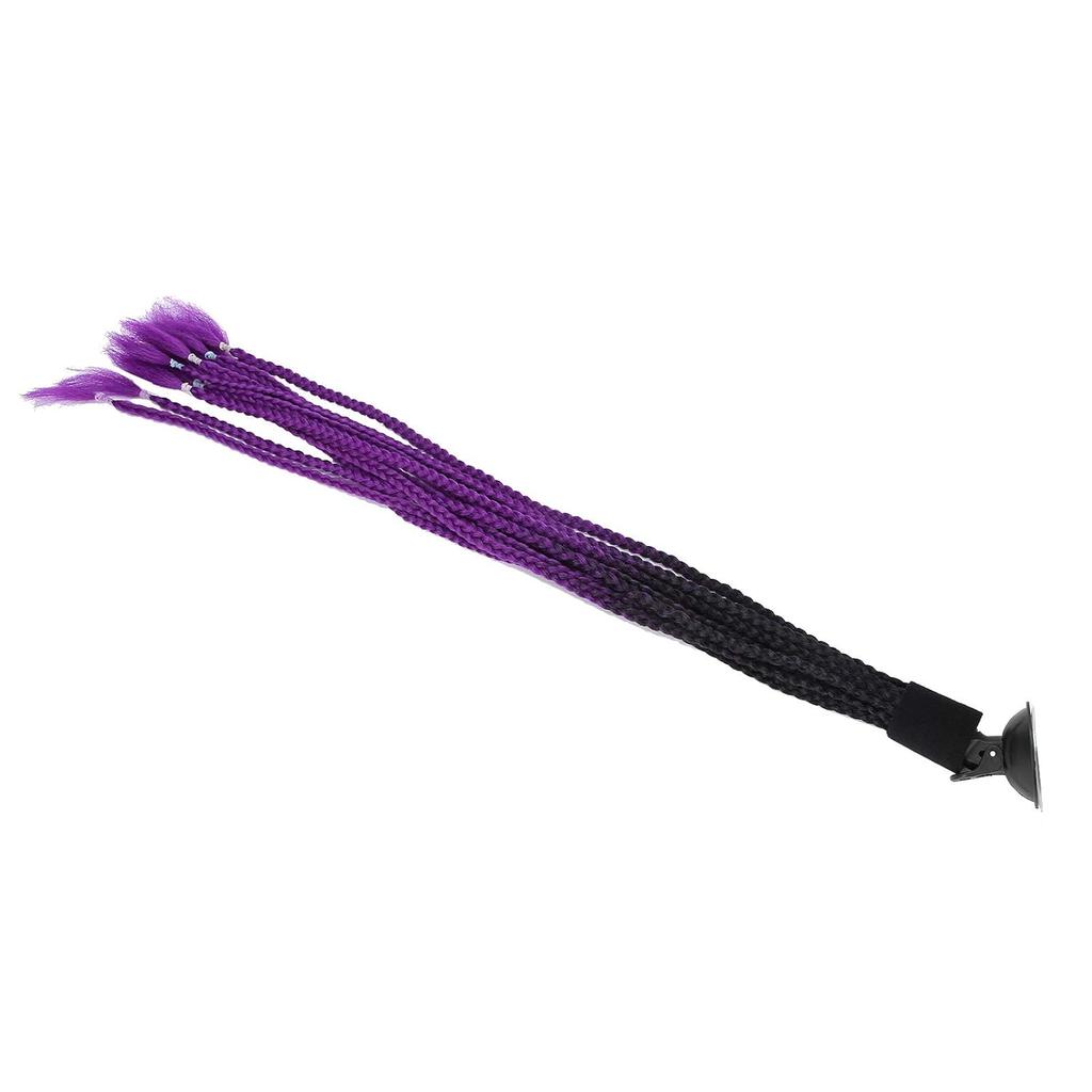 Tranças de Cabelo Punk para Capacete de Moto com Ventosa Decoração de Cabelo para Capacete de Moto(2 #)