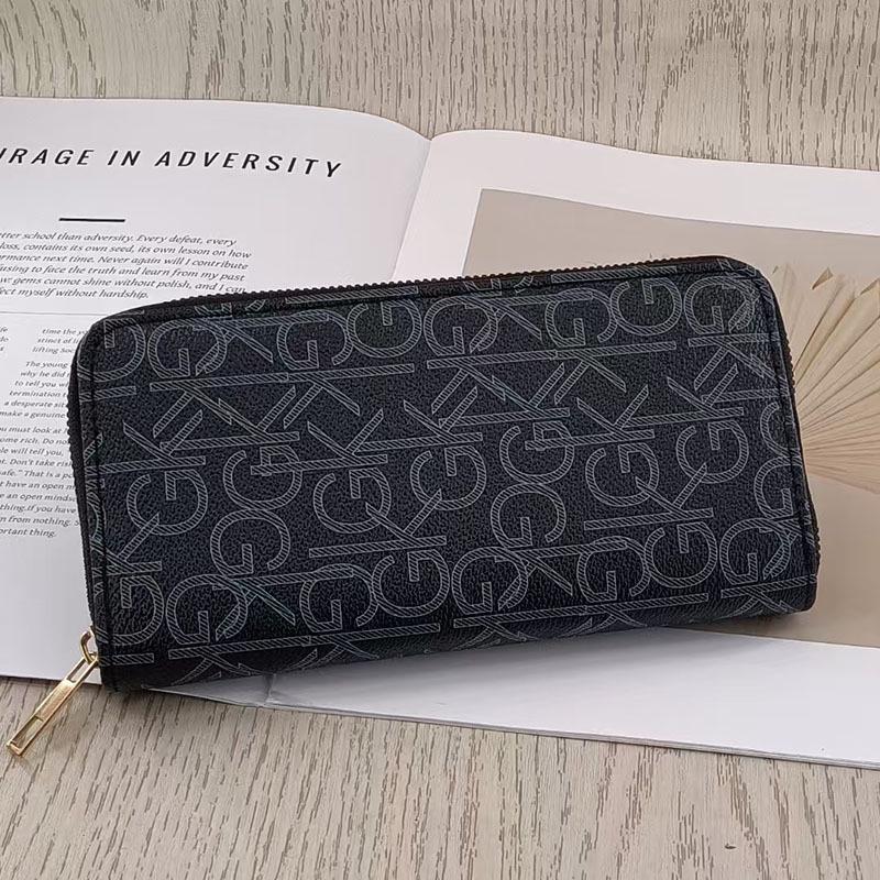 European & American Fashion Large Capacity Zipper Clutch Wallet - Multi-Card Slot, Simple, High-End Design