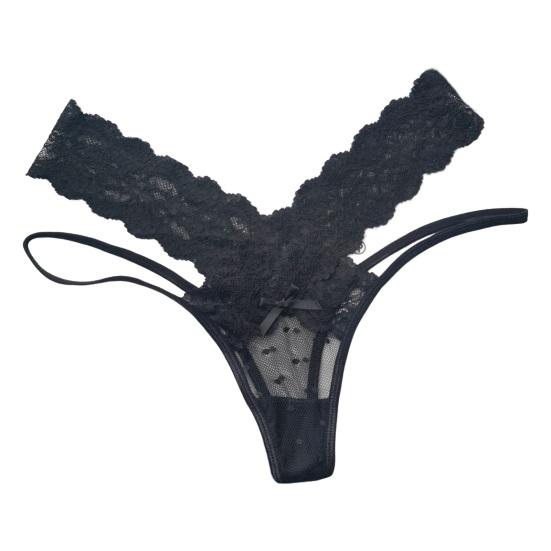 T-Shape Low Waist Seamless Lady Panties Lace Hollow Out G-String Thong