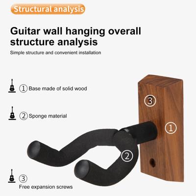 Wall Mount Guitar Hook Screws Sponge Wrapped Rotatable High Density with Electric Acoustic Folk