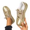 Platform Chain Sports Wind Low-top Single Shoes Women's Leather Front Lace-up Foot Cover Casual Sneaker Shoe Zapatos Mujer