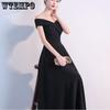 WTEMPO Women's V-neck Evening Dresses Wedding Party Reception Club Dresses A-line Wedding Dresses Hollow Strap Party Dresses