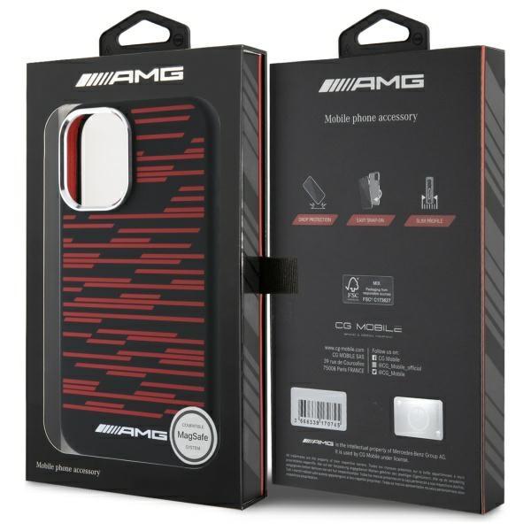 Amg Amhmp16S24Ssrrk Iphone 16 6.1       Czarny/Black Hardcase Silicone Graphics Magsafe