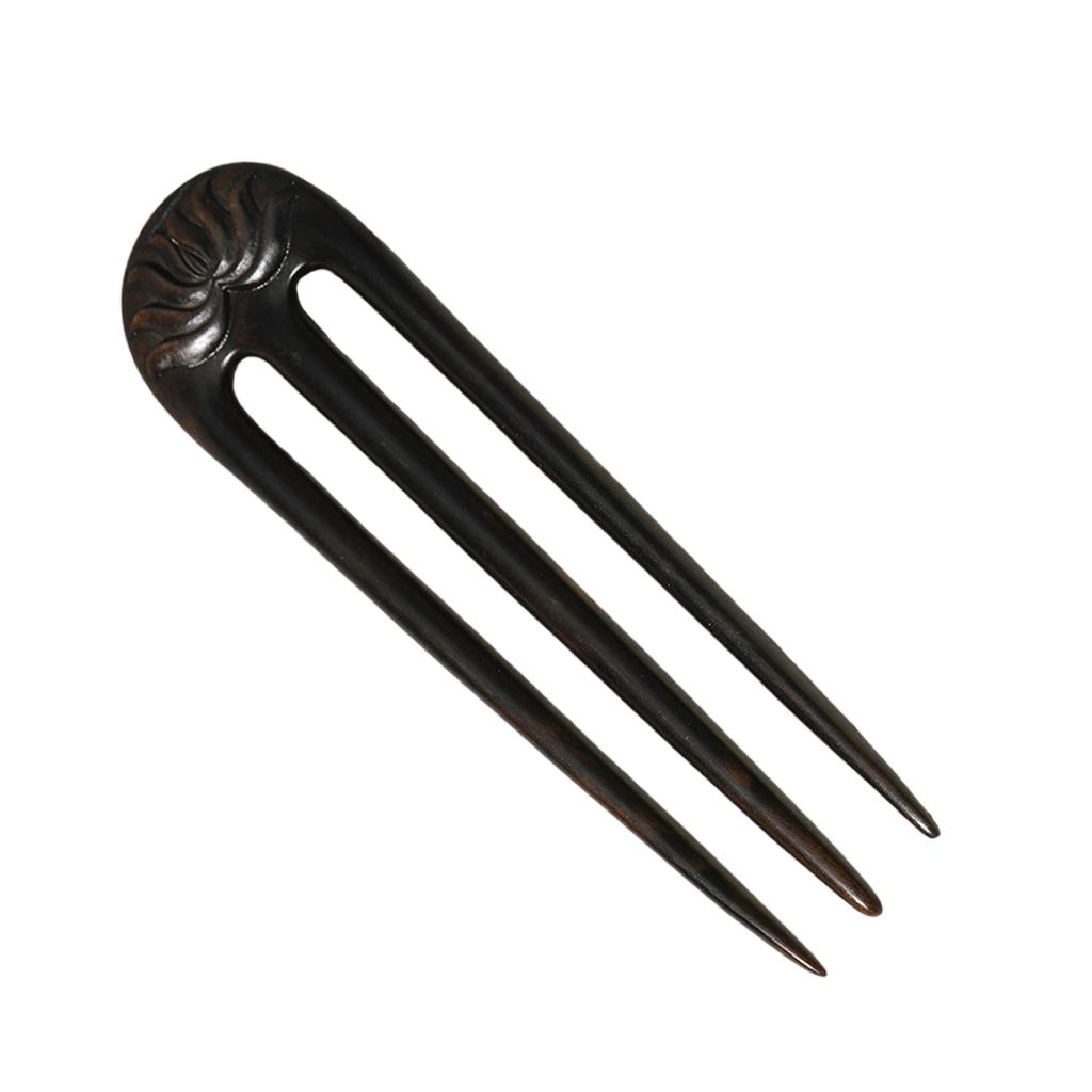 Classic Hand Carved Wood Hair Accessory Fashion Statement Hand Carved Hair Pin Wood Hair Adornment for Special Occasions