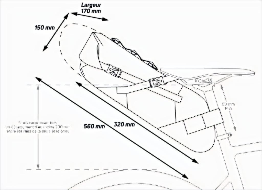 Zefal Z Adventure R11 Waterproof Bicycle 7001 Saddlebag, Black-Red, 11L,