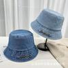 Spring and Autumn New Washed Denim Fisherman Hat Children's Fashion Versatile Outdoor Shade Basin Hat Foreign Gas Bucket Hat