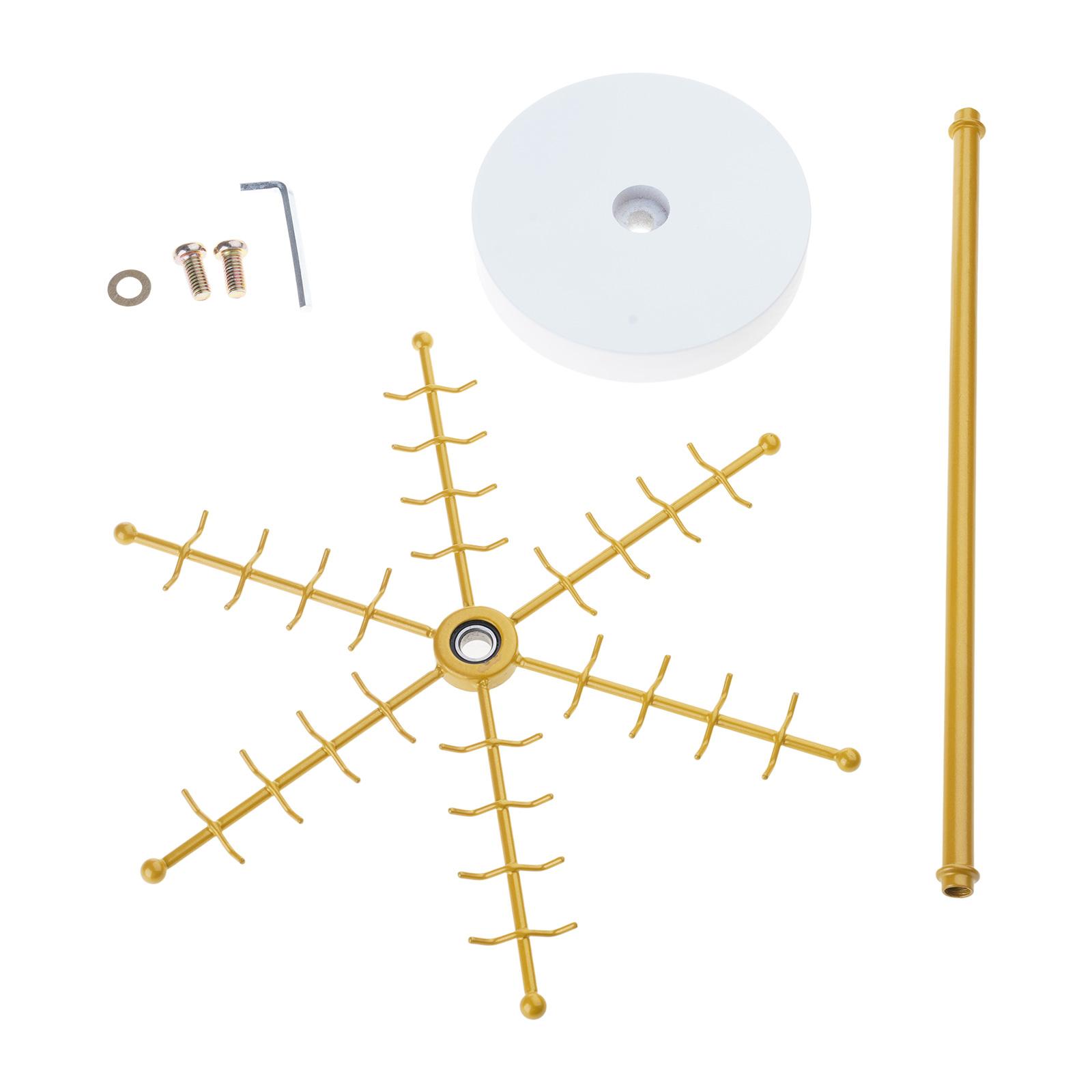 

Металлическая подставка-дерево для ожерелий с 48 крючками, вращающаяся стойка для организации и демонстрации ожерелий, серег и браслетов золотой