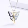 925  Retro Palace Gold Oil Painting Butterfly Epoxy Ring Necklace Set Ladies Exquisite Bow Jewelry Party Birthday Gift