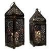 Lanterna Portacandela in Metallo, Portacandela Lanterna Marocchina Vuota Retrò, Adatta per Decorazioni Domestiche, Decorazione Rustica Retrò da Fattoria per Parete, Candela Non Inclusa