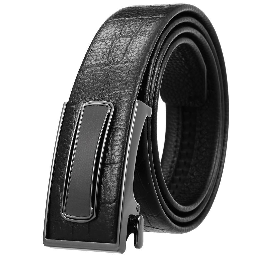 Ceinture tendance en cuir de vachette pleine fleur, boucle intérieure ceinture homme Ly36-23018-5