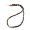 Personalized Men Natural Coconut Husk Necklace 20 Inches Stainless Steel Buckle Neck Accessories Gift For Him Wood Collar Homme
