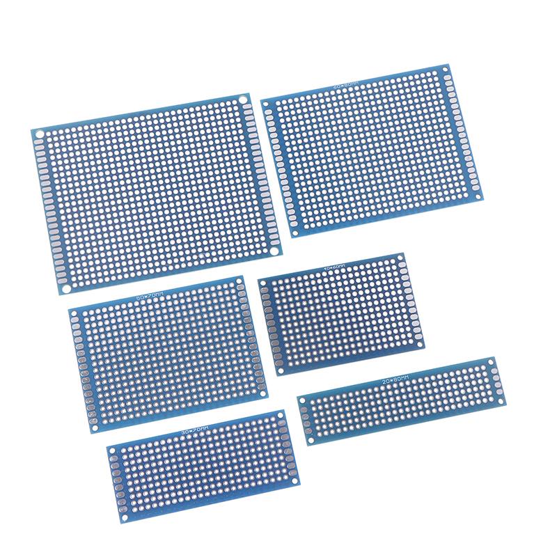 

5Pcs Pcb Board Prototype Board Blue 2X8Cm 3X7Cm 4X6Cm 5X7Cm 6X8Cm 7X9Cm Двосторонні друковані плати для проекту паяння своїми руками as the picture