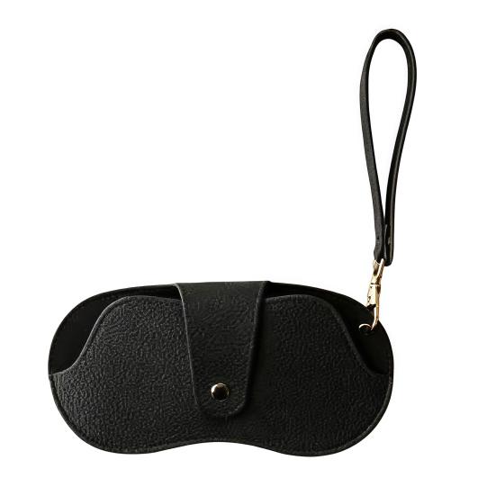 Sunglasses Storage Pouch, Imitation Leather Hanging Glasses Case with Carabiner, Portable Eyeglasses Holder for Bag