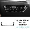 Carbon Fiber Style Headlight Switch Button Frame Sticker for BMW G20 G28 3 Series 2019-2021 Interior Trim Decal