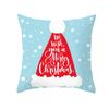 Christmas Christmas Hat Decoration Pattern Print Home Decor Cushion Cover Living Room Sofa Pillow Cover Merry Christmas
