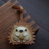 Healing Hedgehog Original Design Handmade Leather Car Key Bag Pendant Cute Female Simple Gift Keychain