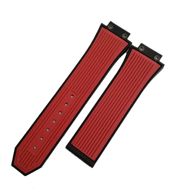 Sostituzione Cinturini in Silicone per HUBLOT BIG BANG Silicone 25*17mm Cinturino Orologio Impermeabile Accessori Orologio Braccialetto in Gomma Cinturino da polso