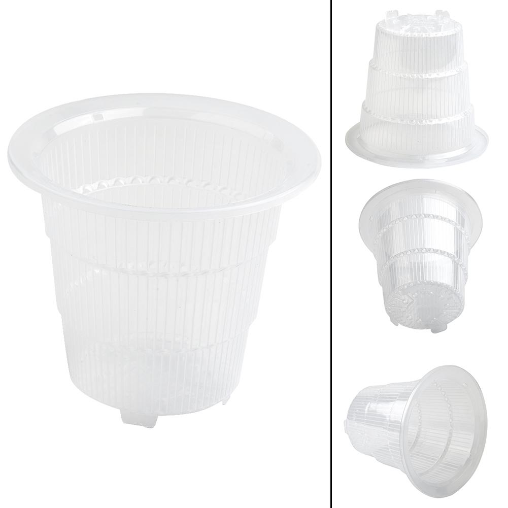Resin Mesh Pot Clear Orchid Flower Planter-Container Home-Gardening-Decor