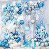 Ice & Snow Themed Balloon Arch: Snowflake Foil Decoration for Events