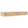 TV Cabinets with LED Lights 2 pcs Sonoma Oak 60 x 35 x 15.5 cm