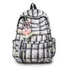Schoolbag Japanese School Bag Women's Small Fresh Plaid Pattern Sweet Middle School Student Backpack Versatile Simple Travel Computer Backpack