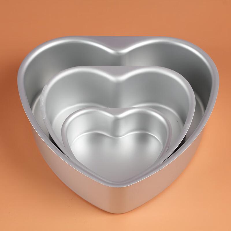 Utol 6-inch Solid Bottom Heart Cake Molds (Set of 2)