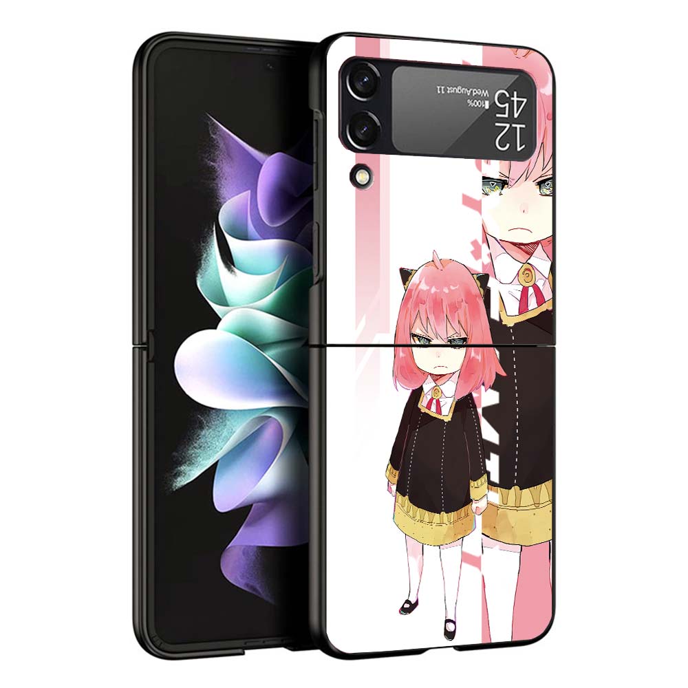 Spy Family Anya Cute Phone Case For Samsung Galaxy Z Flip7 Flip6 5G Flip5 Flip4 Flip3 ZFlip 7 6 3 4 5 Shockproof Back Cover Gala