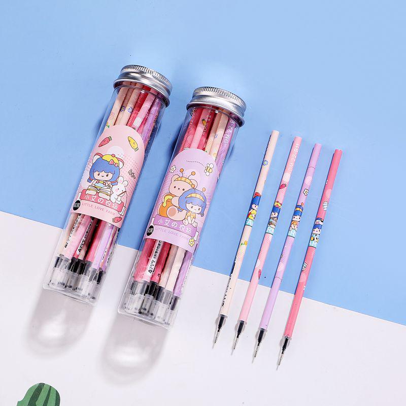 20-Pack Ink Refills: 0.38mm Black Needle Tip for 0.5mm Anime Student Pens