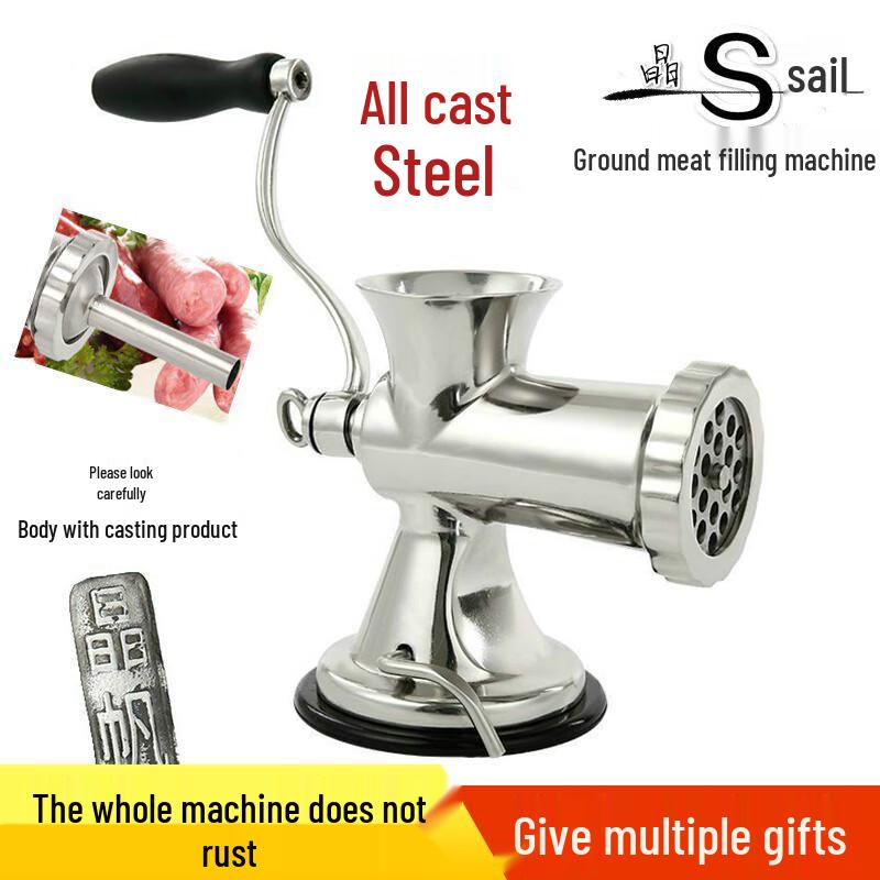 Zhaoran Manual Stainless Steel Meat Grinder & Sausage Stuffer