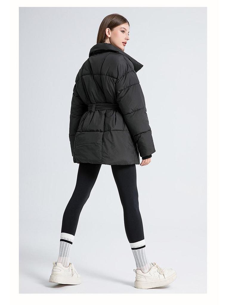 European & American Style Women's Mid-Length Down Cotton Jacket, 2024 Winter Outerwear Coat – New Design for Students