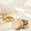 Natural Wood Ring Holder for Weddings and Engagements Jewelry Packaging Case Ring Presentation Box for Women Girls
