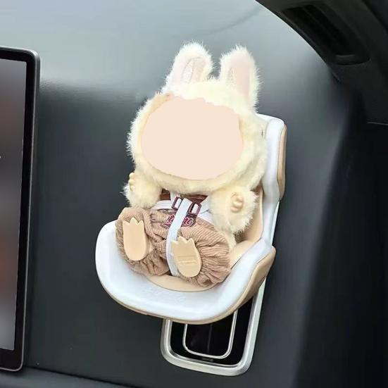 Doll Car Seat with Soft Furry Cushion Seat Cover Safety