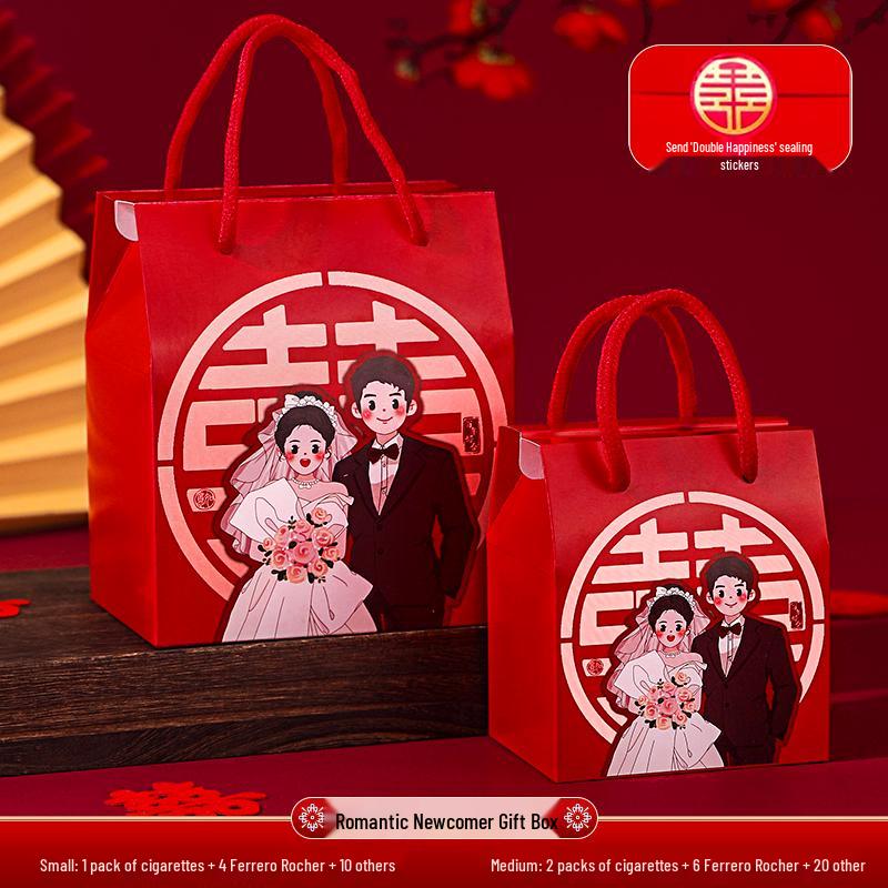 Wedding Gift Candy Box and Bag Set for Melon Seeds